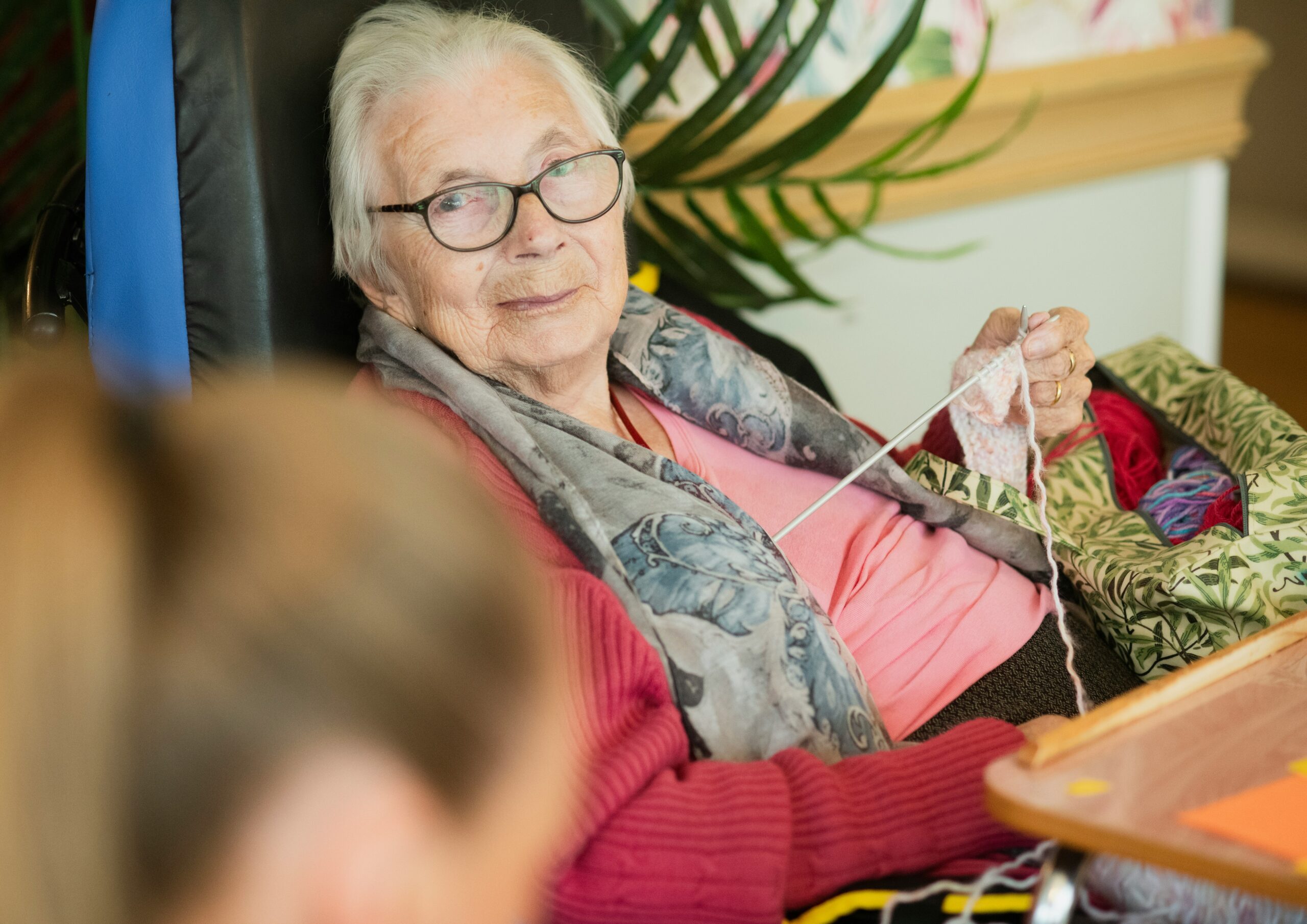 Elderly person aging in place